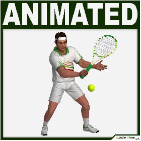 White Male Tennis Player CG